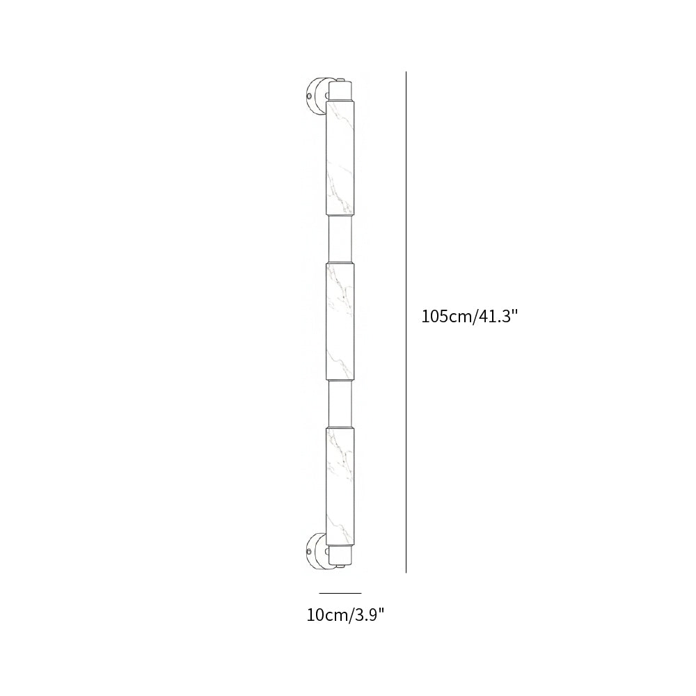 Vertical Alabaster Bar LED Wall Lamp