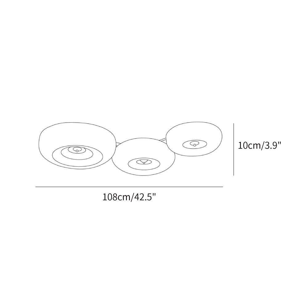 Twin Glossy Dome LED Flush Ceiling Light