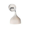 Pleated Bell Shade Curved Arm Wall Light