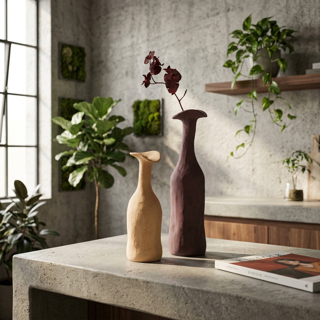 Flared Rim Porcelain Bud Vase