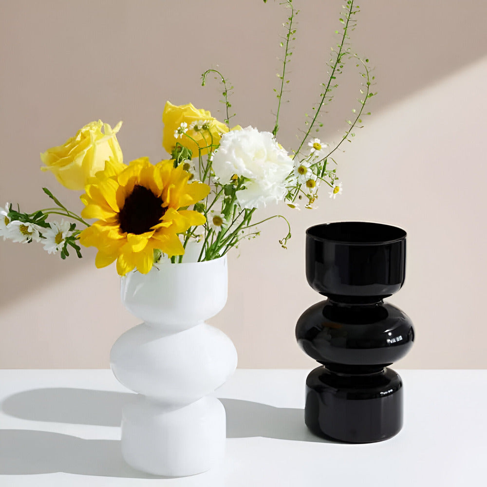 Stacked Bubble Glass Vase - view 3