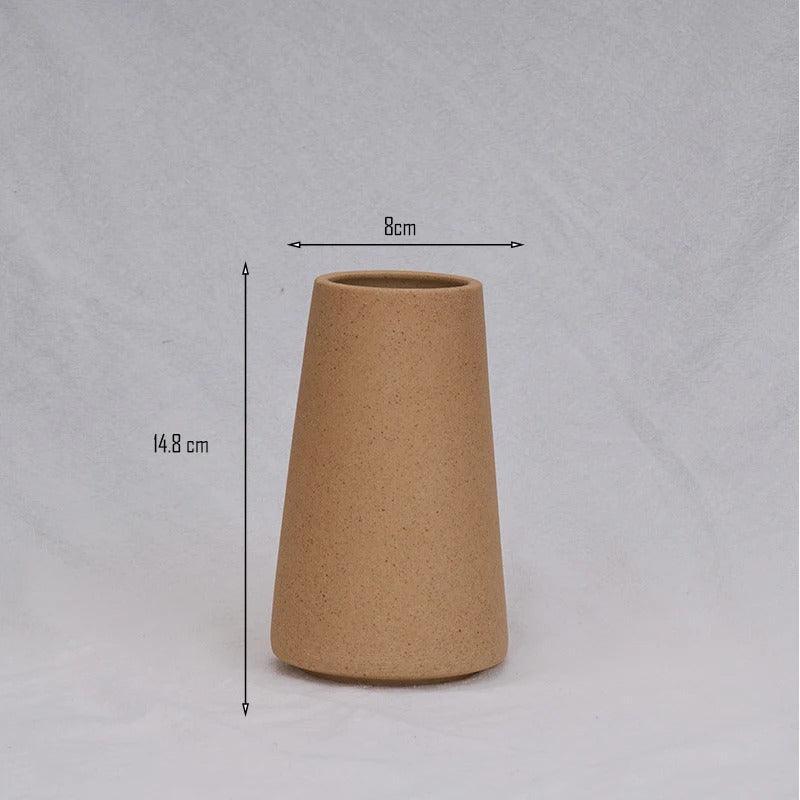Tapered Speckled Clay Vase - view 2