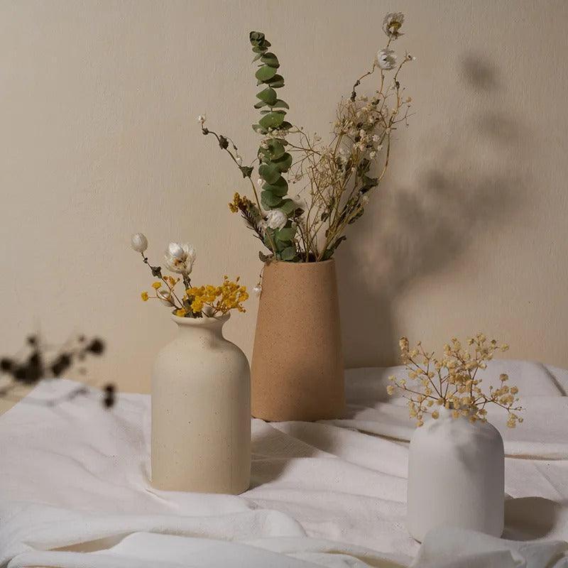 Tapered Speckled Clay Vase - view 3