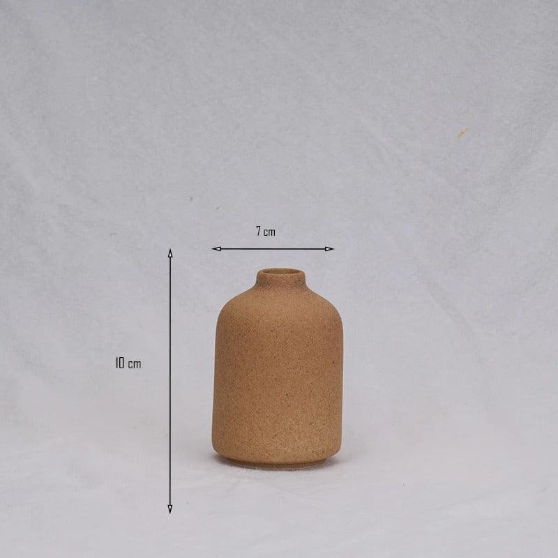Tapered Speckled Clay Vase - view 8