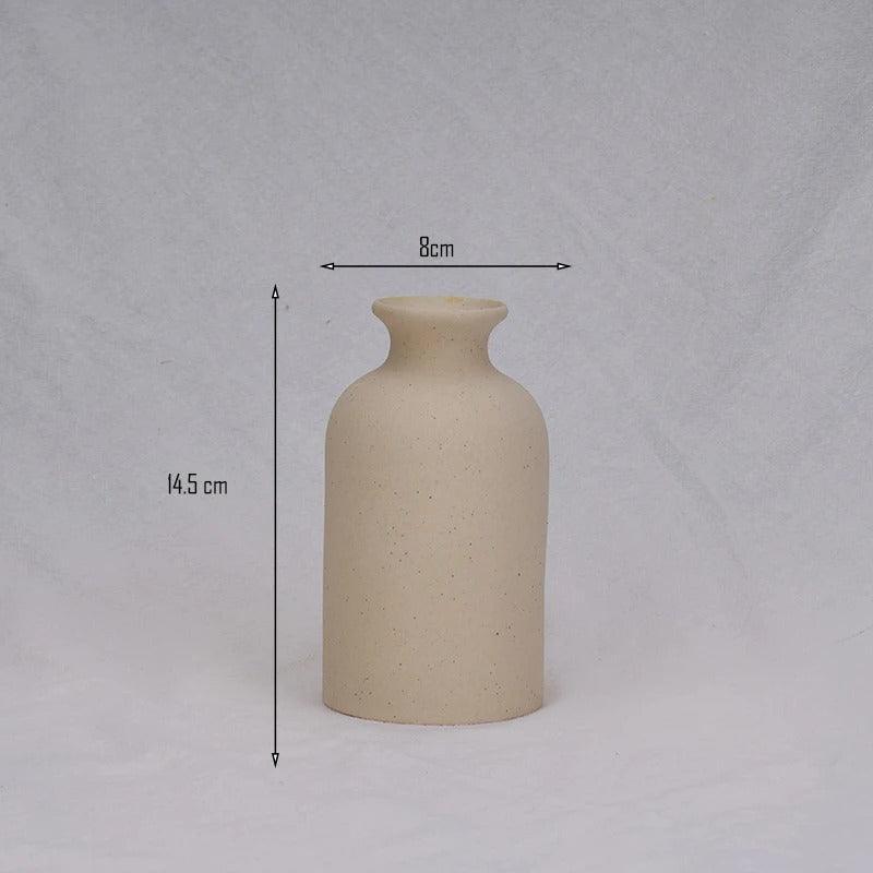 Tapered Speckled Clay Vase - view 9