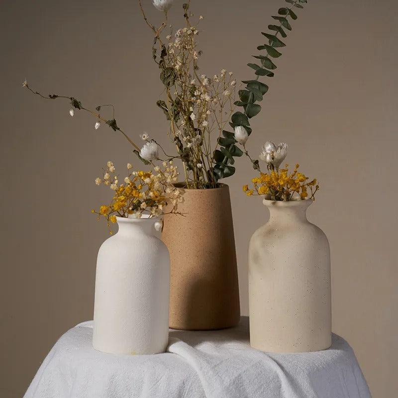 Tapered Speckled Clay Vase - view 1