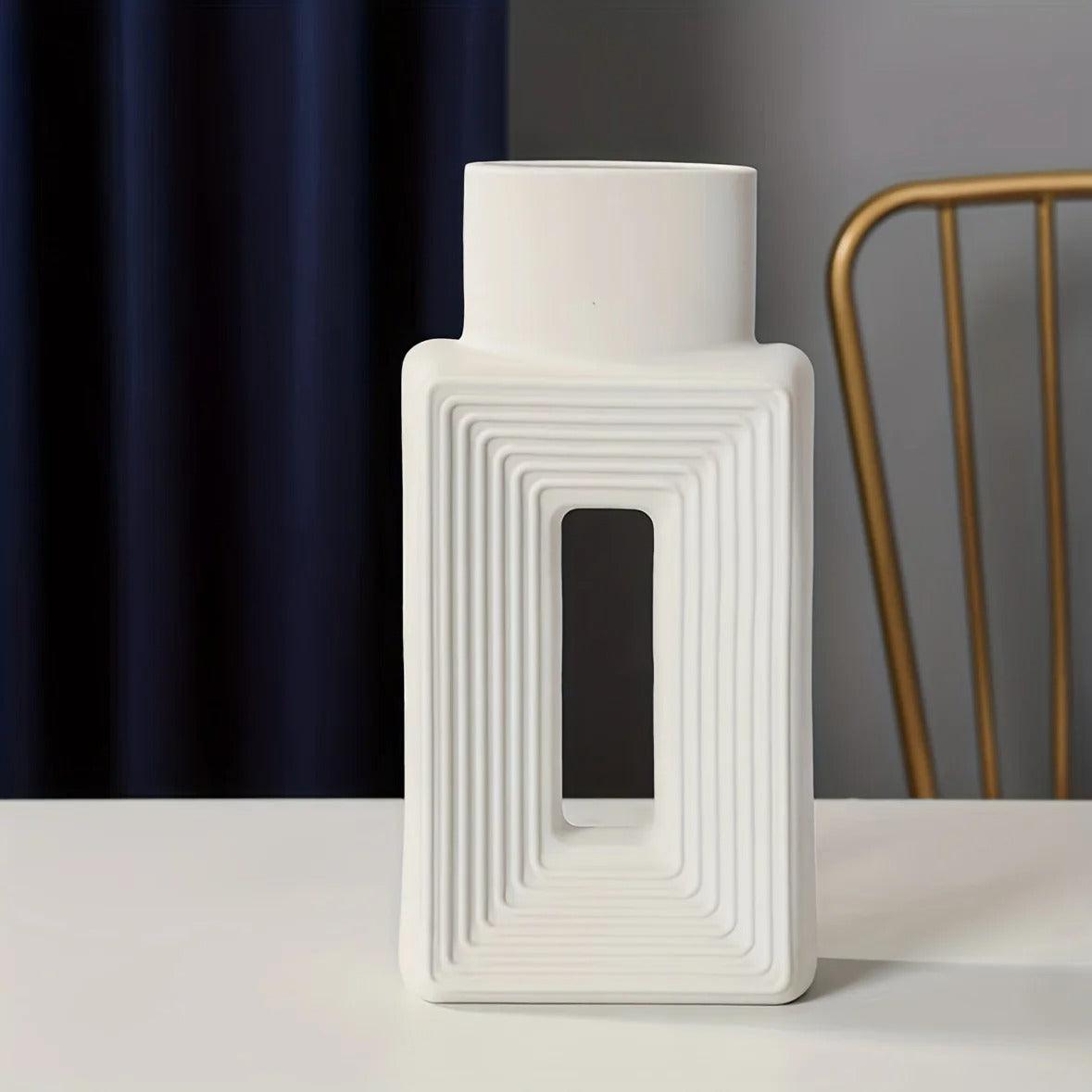 Square Relief Donut Vase - view 6