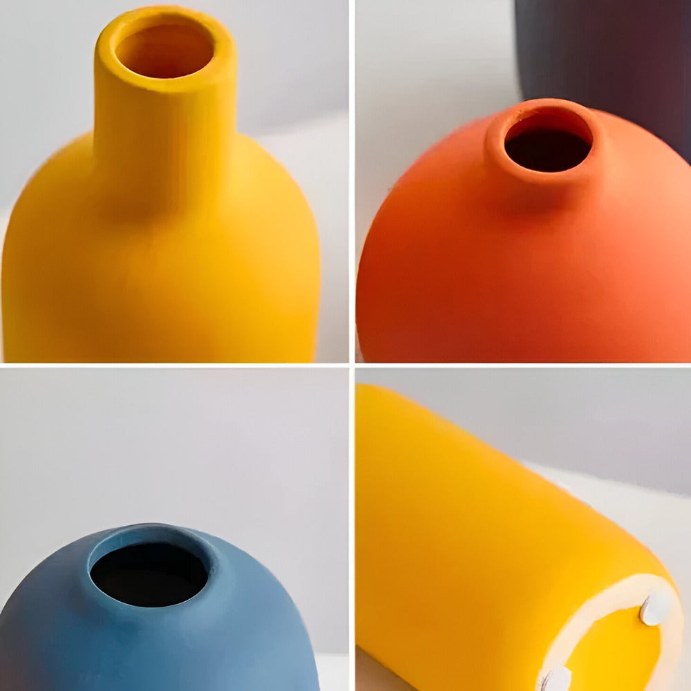 Glossy Round Ceramic Table Vase - view 7