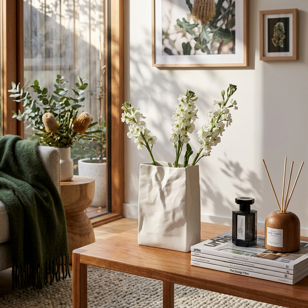 Crumpled Paper Bag Ceramic Vase