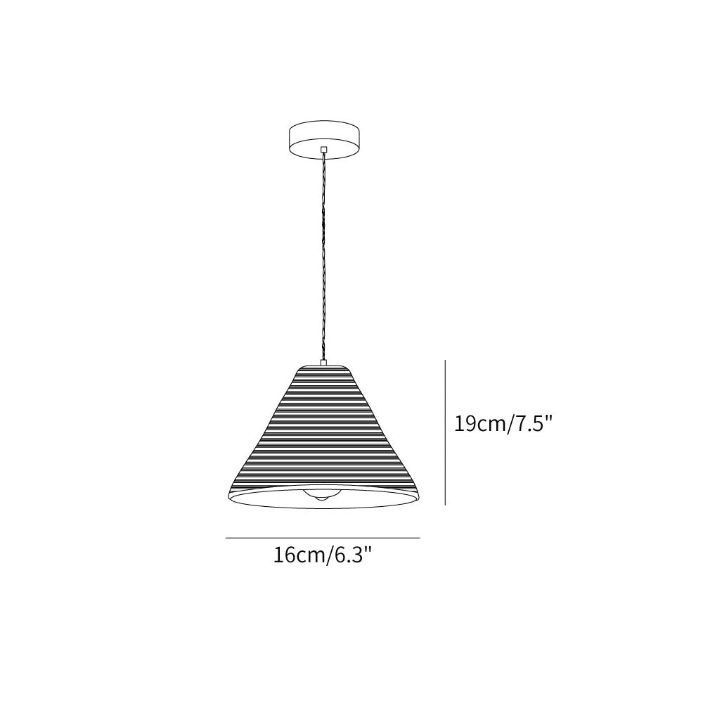Woven Rattan Cone Pendant Light