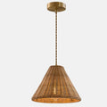 Woven Rattan Cone Pendant Light