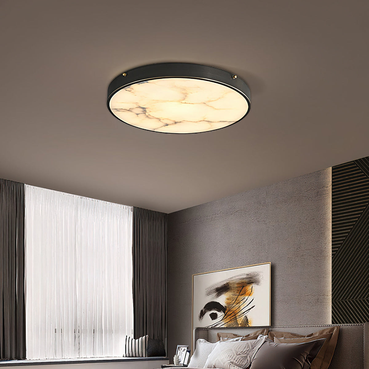 Ultra-Thin Veined Panel LED Ceiling Light