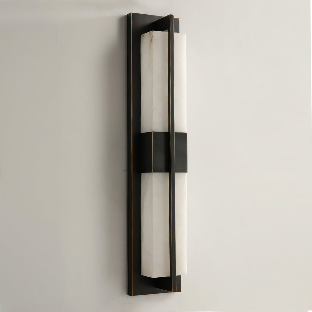 Banded Alabaster Panel LED Wall Lamp