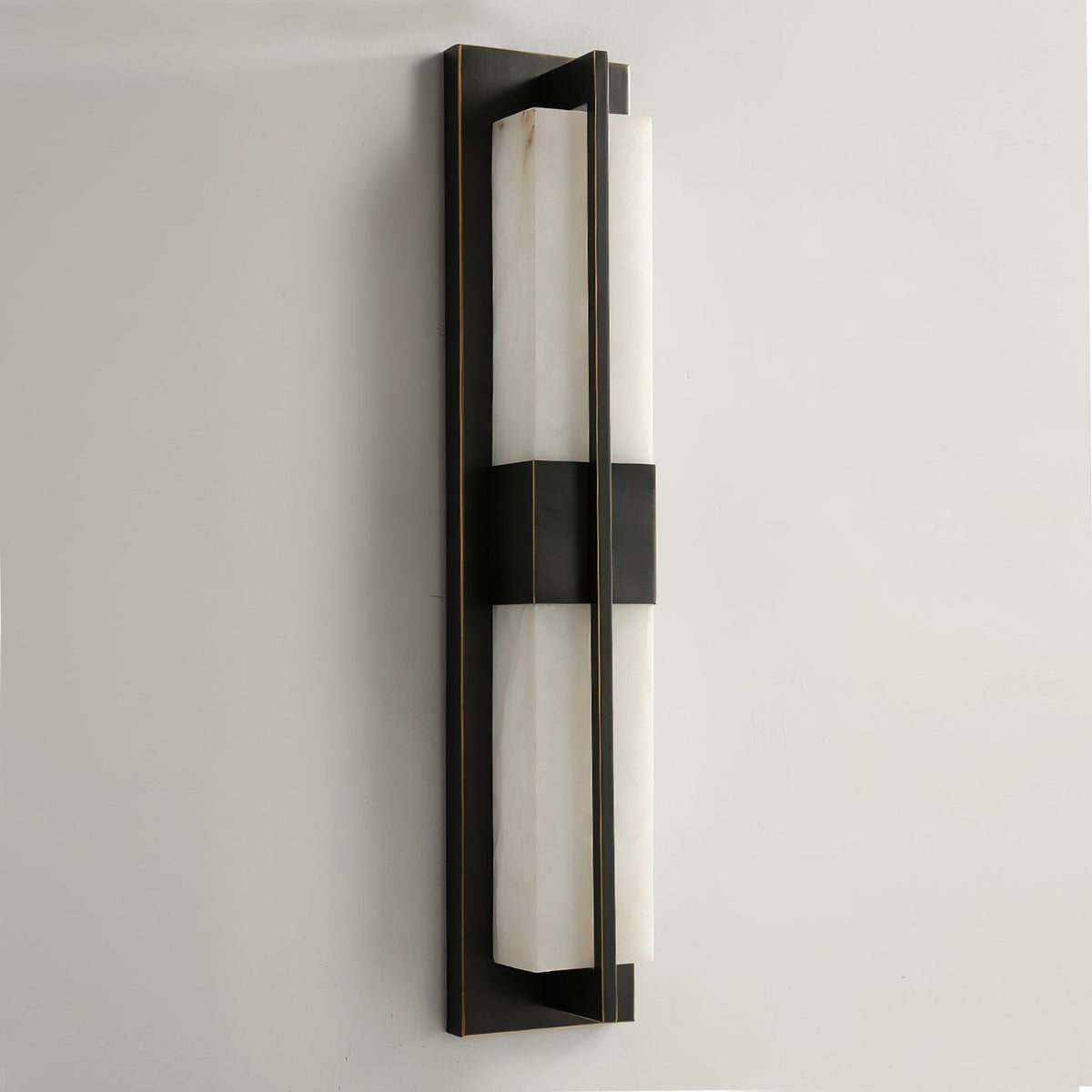 Banded Alabaster Panel LED Wall Lamp