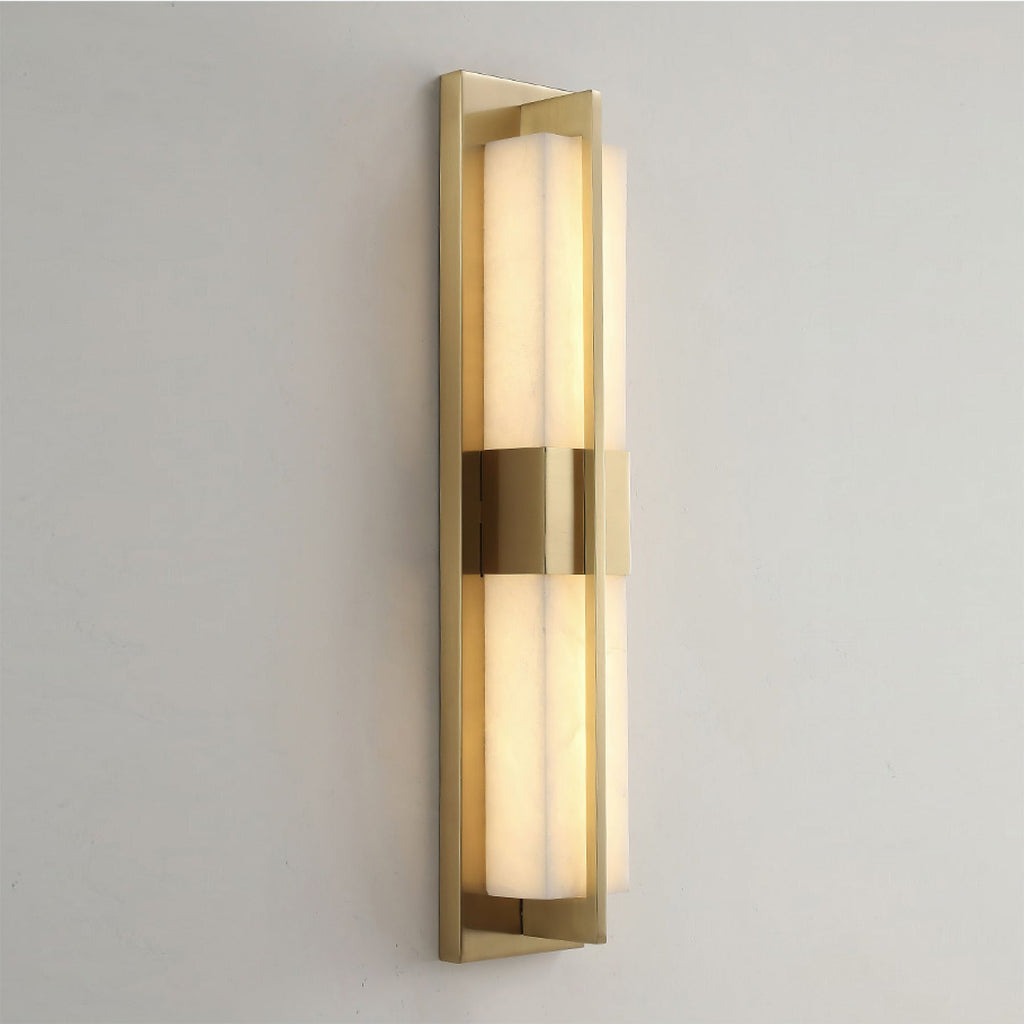 Banded Alabaster Panel LED Wall Lamp