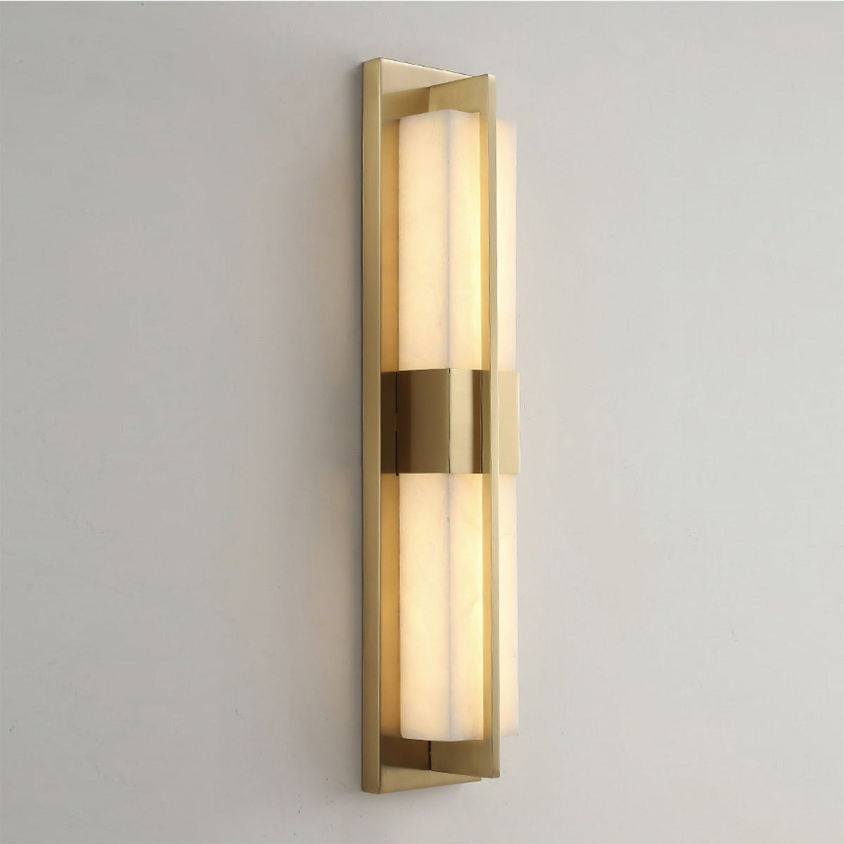 Banded Alabaster Panel LED Wall Lamp