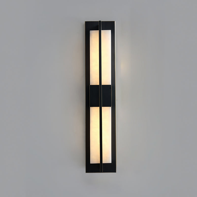 Banded Alabaster Panel LED Wall Lamp