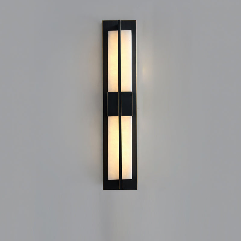 Banded Alabaster Panel LED Wall Lamp