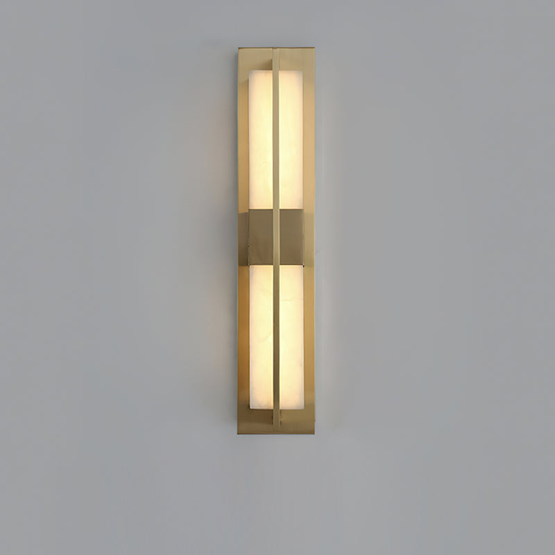 Banded Alabaster Panel LED Wall Lamp