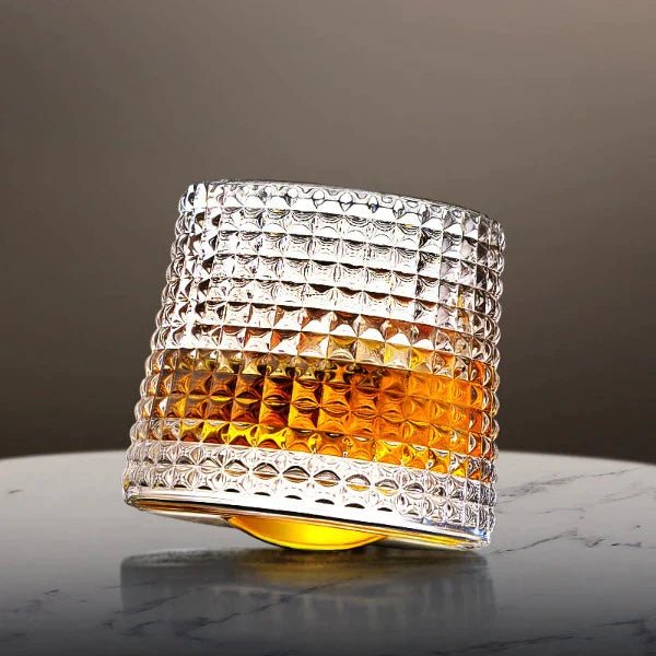 Rotating Crystal Whiskey Tumbler