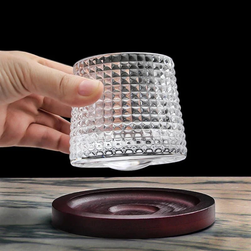 Rotating Crystal Whiskey Tumbler