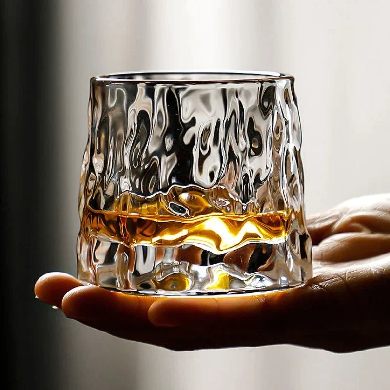 Rotating Crystal Whiskey Tumbler