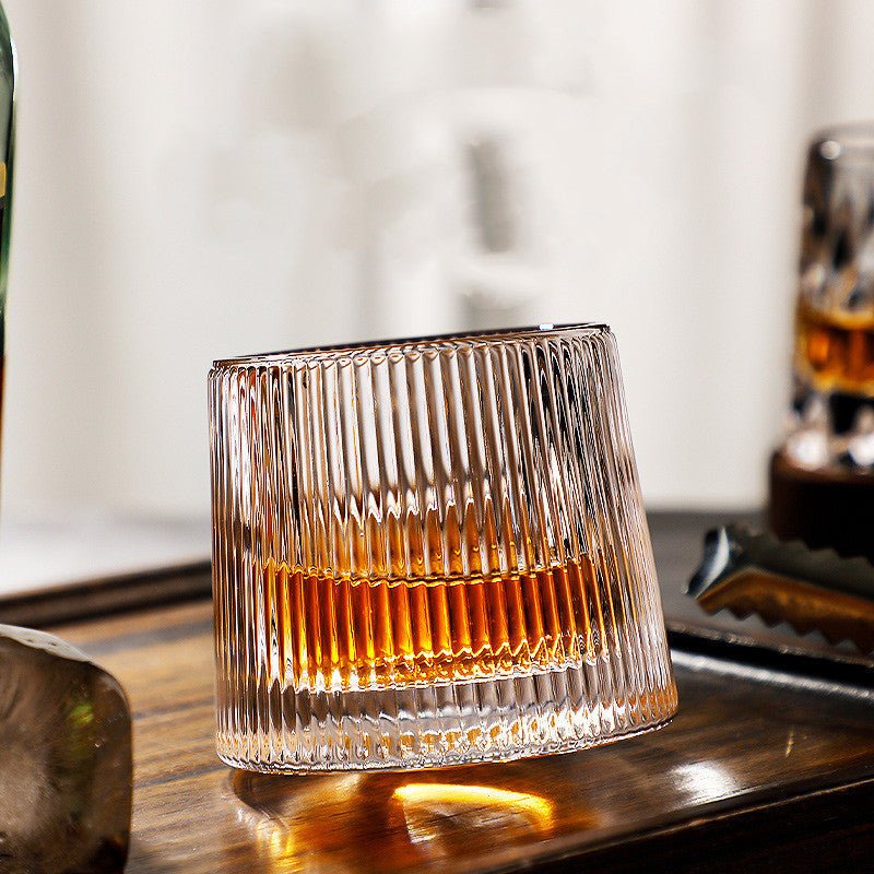 Rotating Crystal Whiskey Tumbler