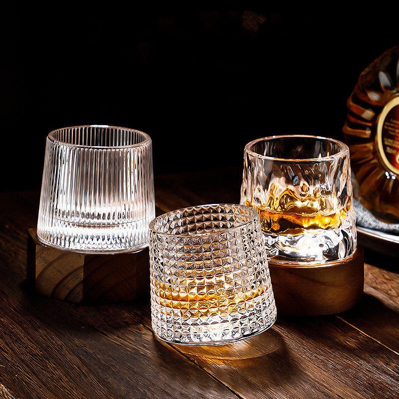 Rotating Crystal Whiskey Tumbler