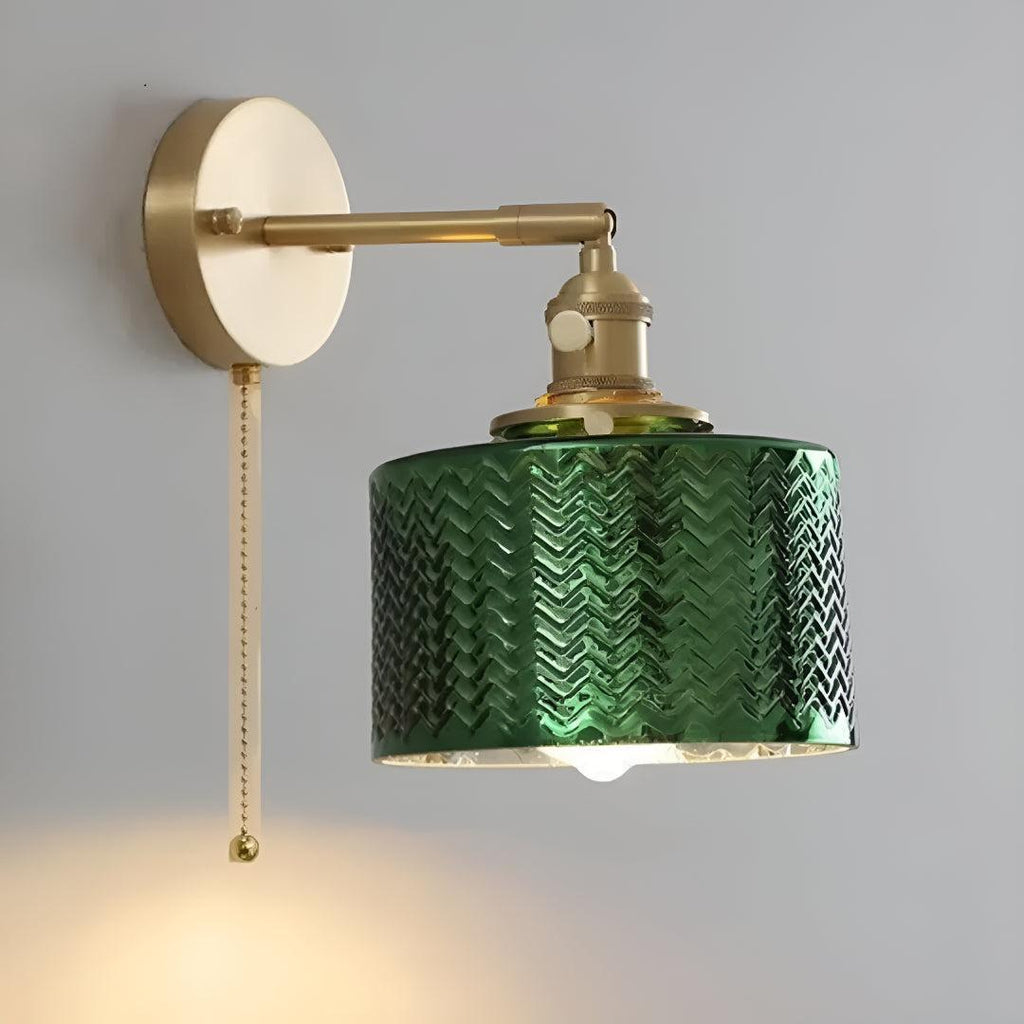Glass Wall Lamp Light With Adjustable Shade for Home