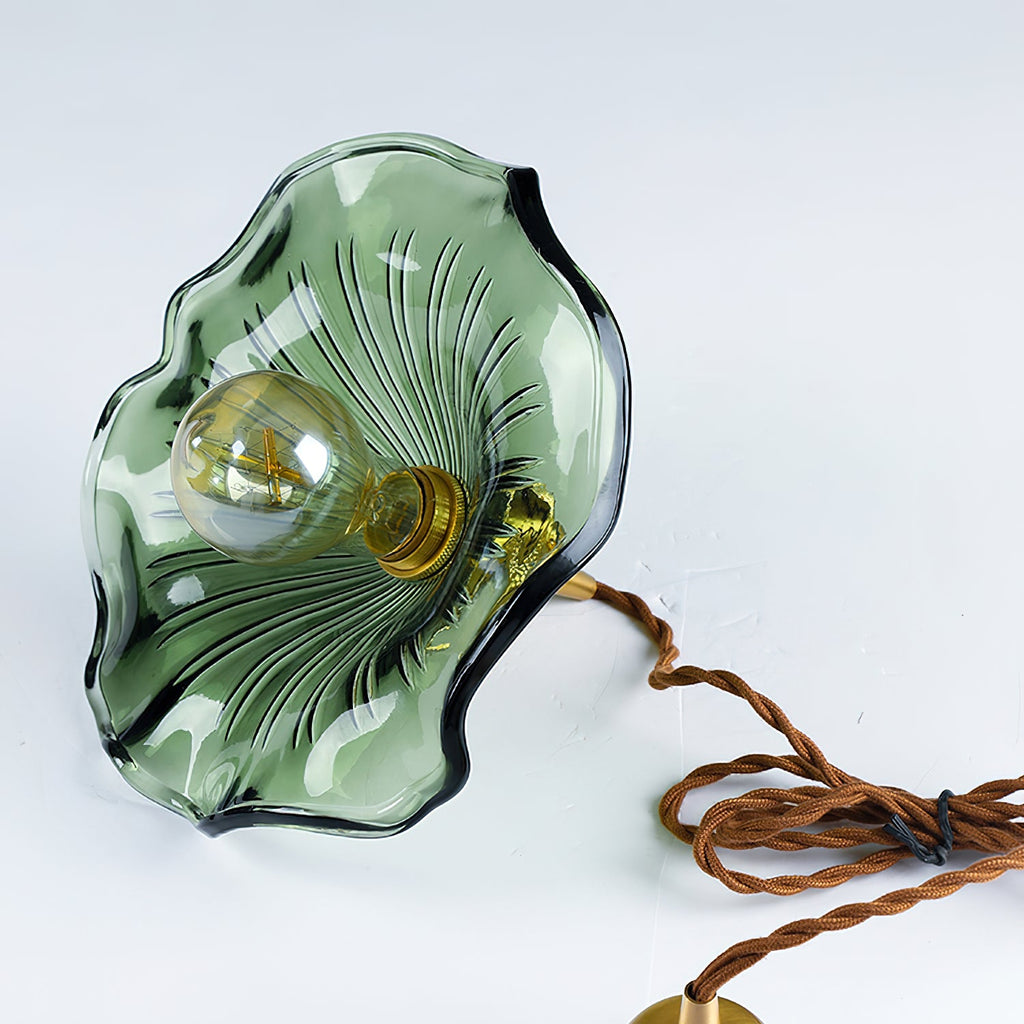 Fluted Glass Flower Pendant Light