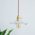 Fluted Glass Flower Pendant Light