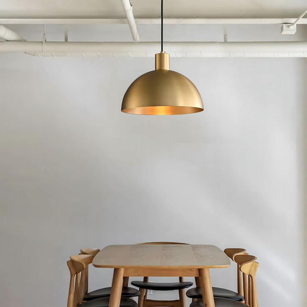 Brass Dome Pendant Light