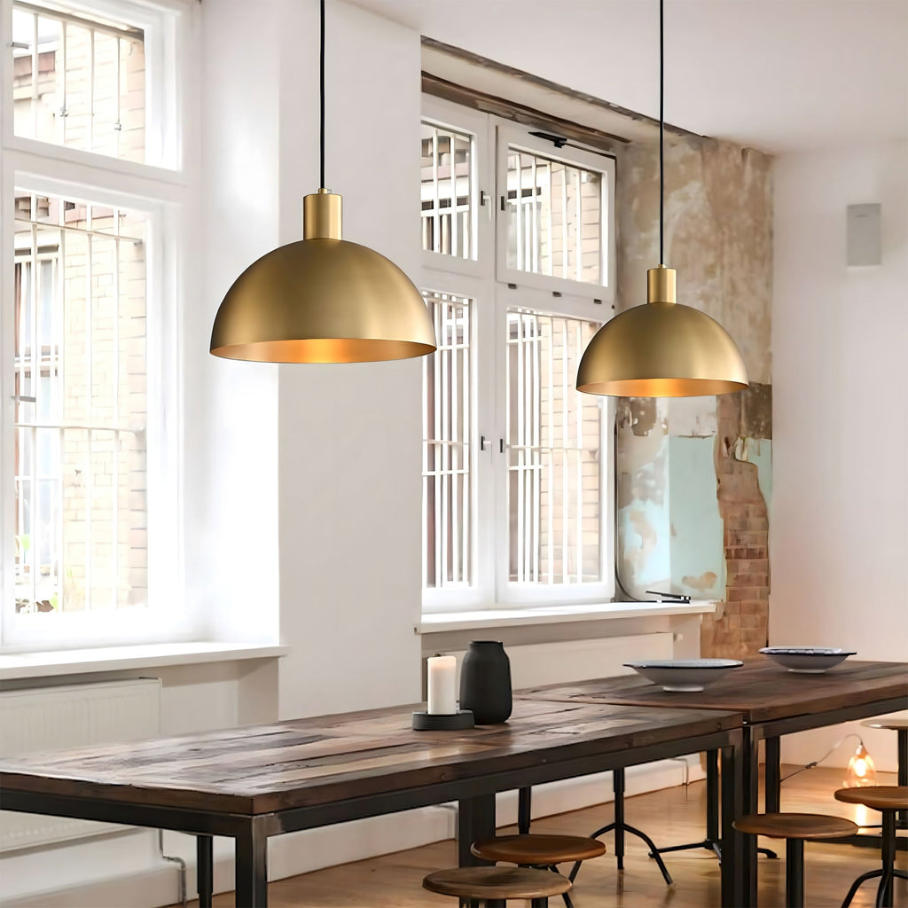 Brass Dome Pendant Light