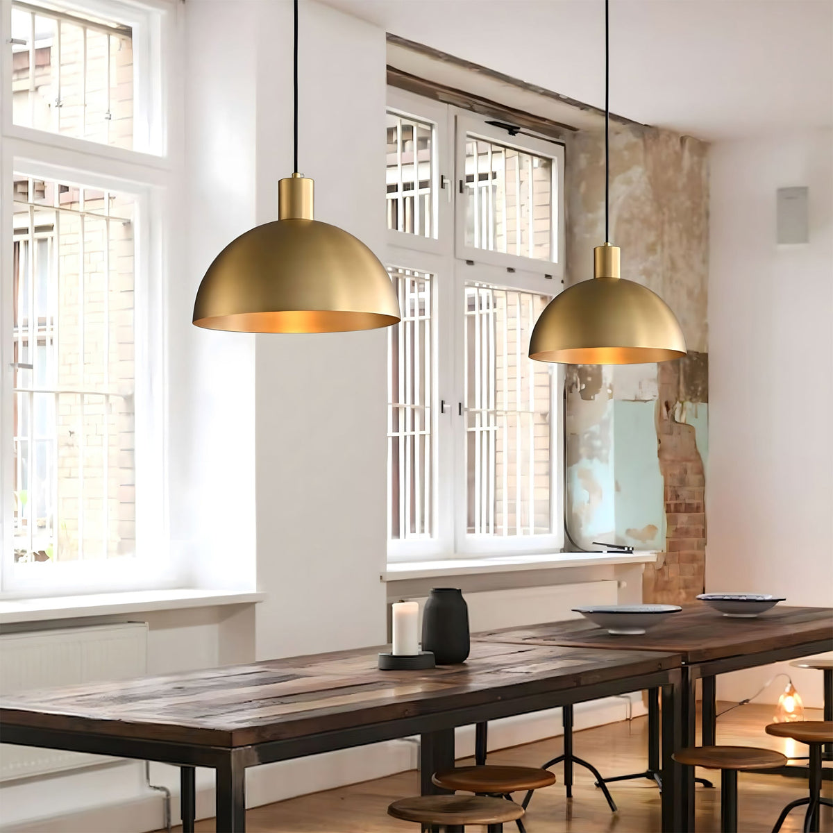 Brass Dome Pendant Light