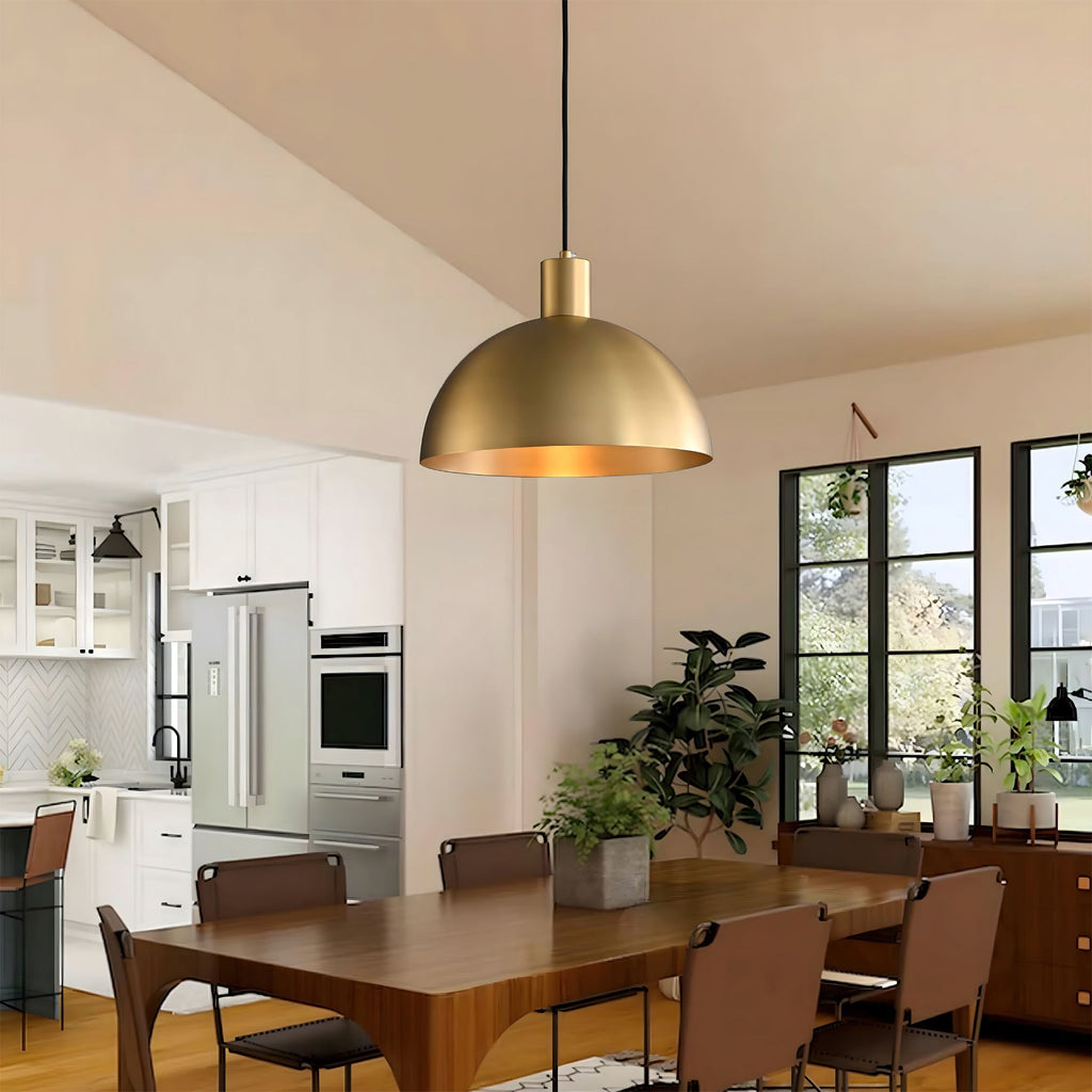 Brass Dome Pendant Light