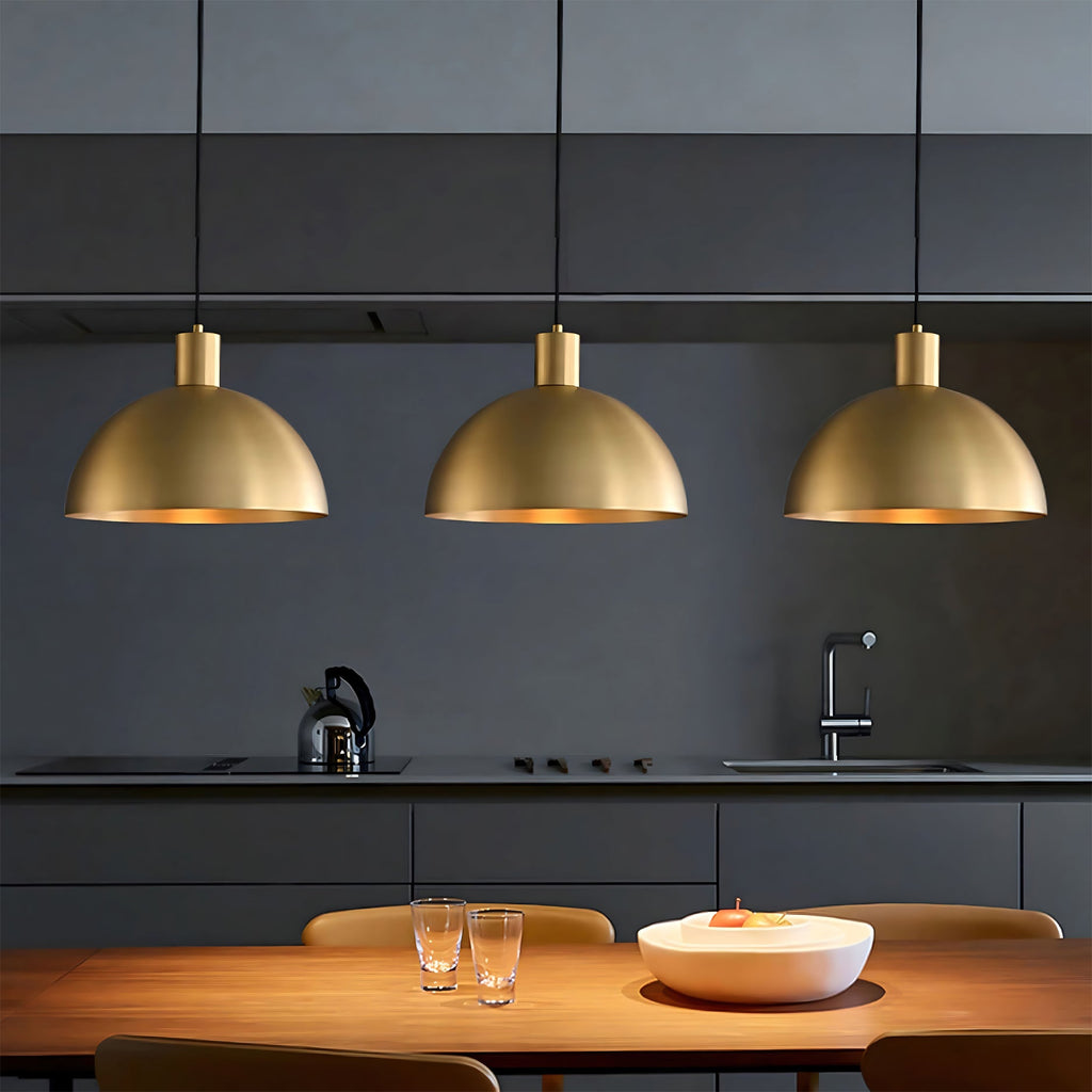 Brass Dome Pendant Light