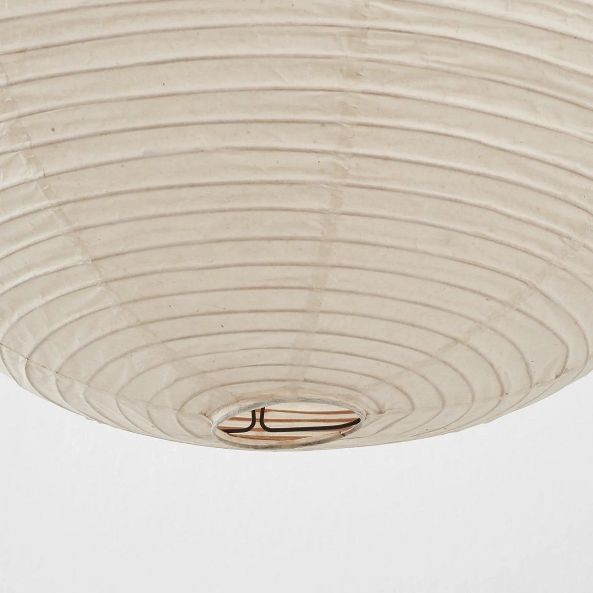 Ribbed Rice Paper Globe Pendant Lamp