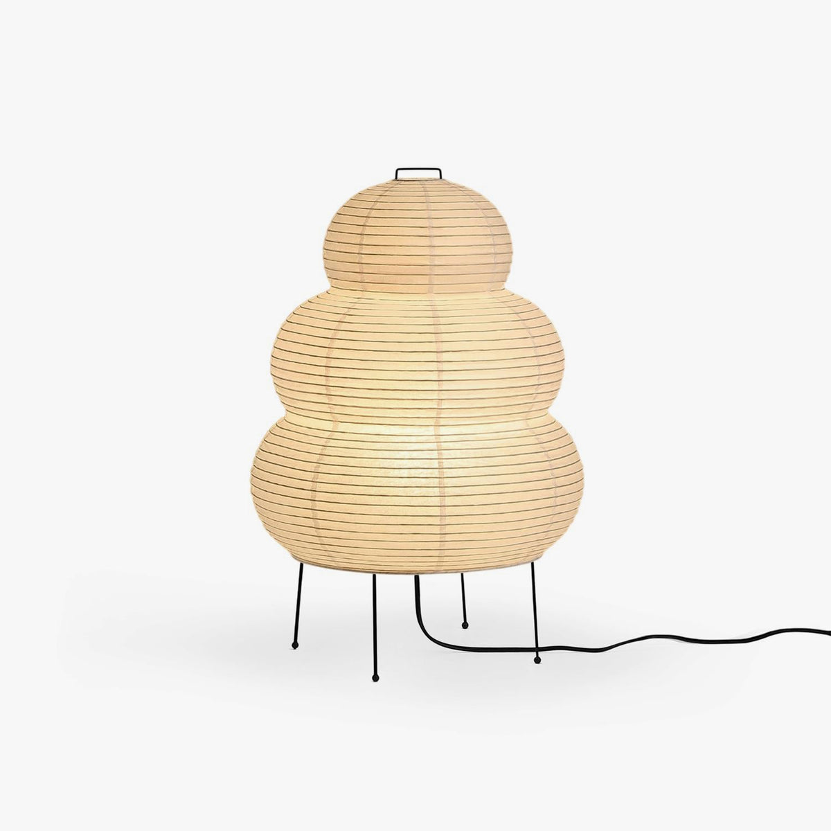 Three-Tier Rice Paper Globe Table Lamp