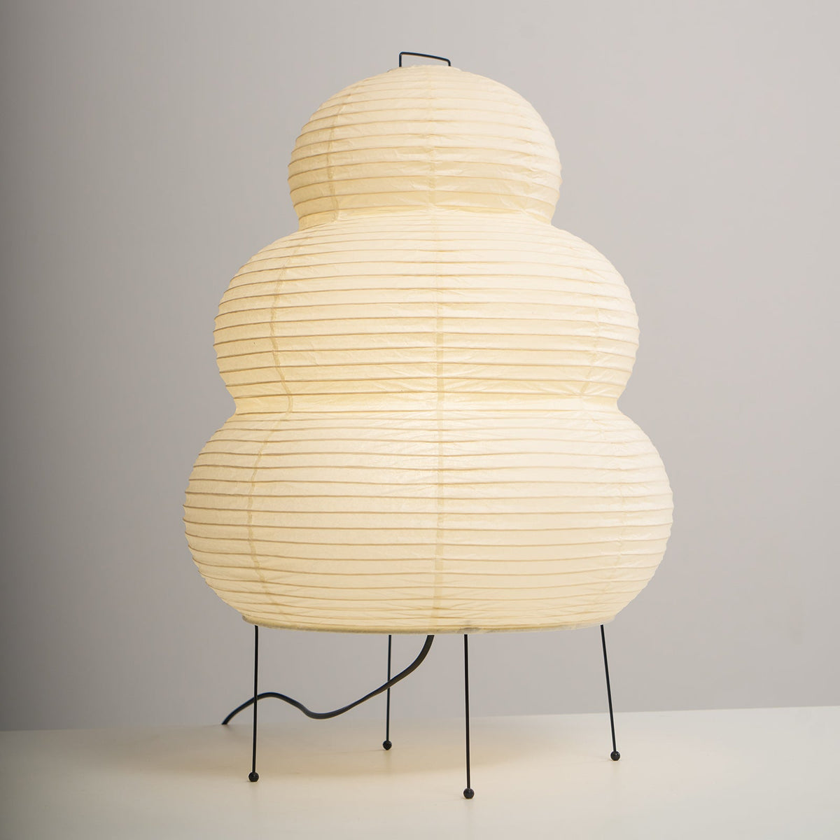 Three-Tier Rice Paper Globe Table Lamp