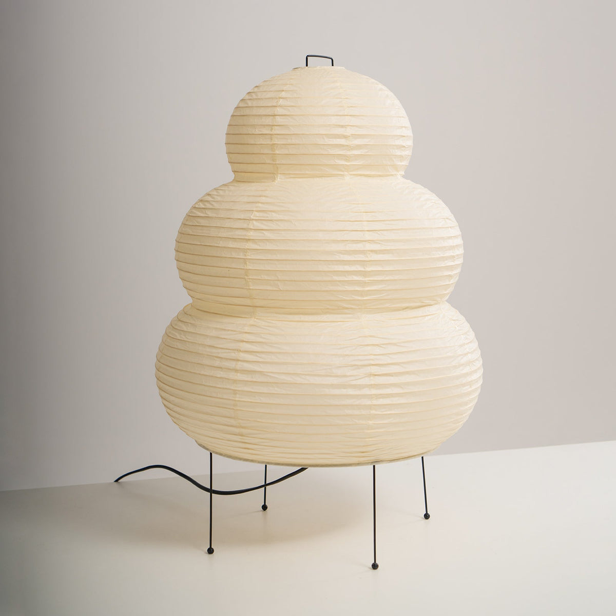 Three-Tier Rice Paper Globe Table Lamp