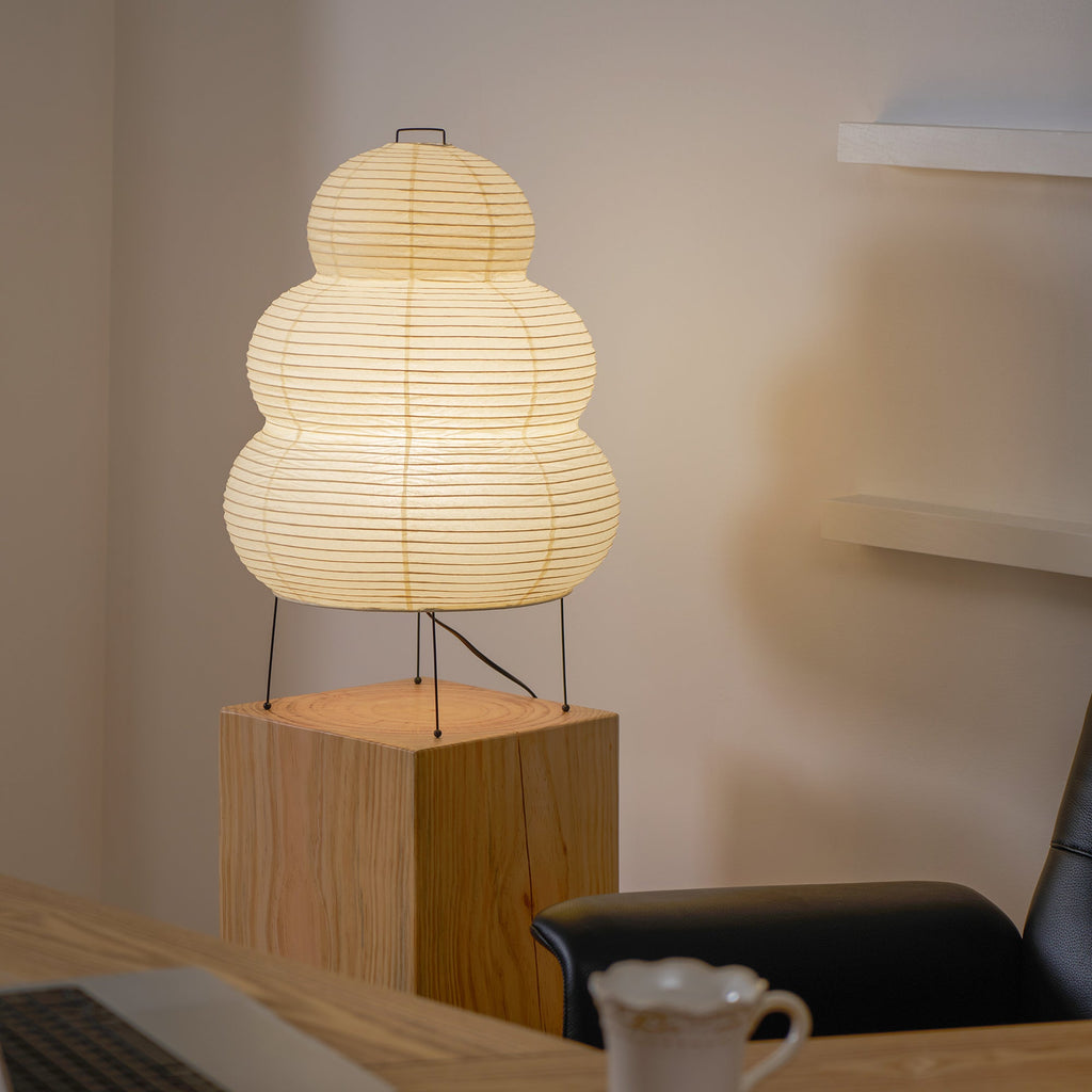 Three-Tier Rice Paper Globe Table Lamp