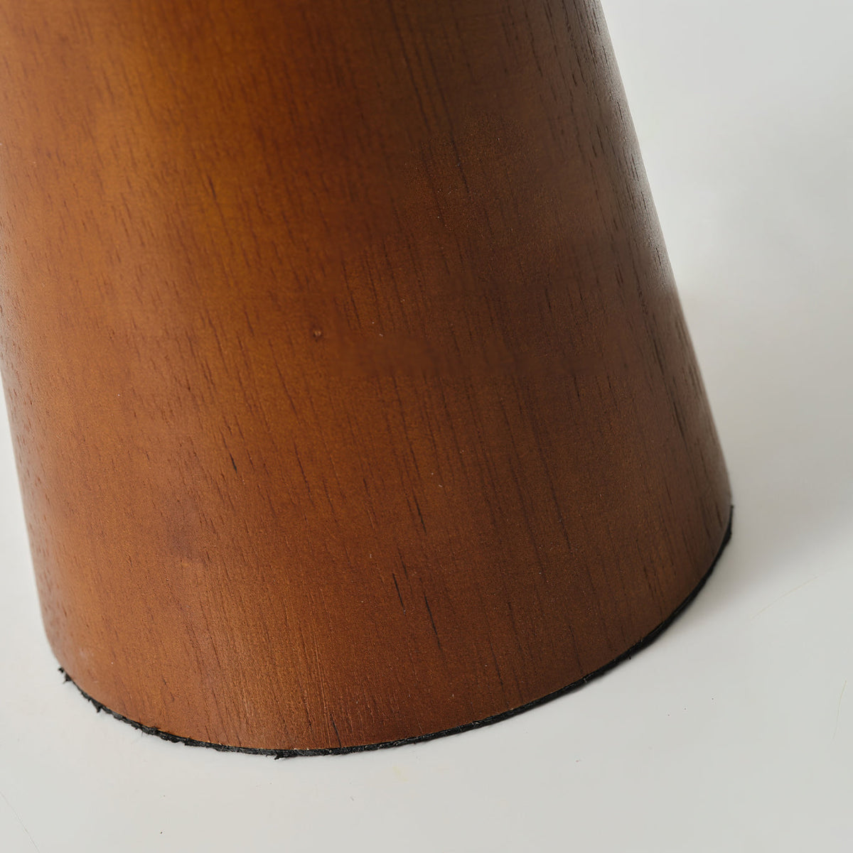 Tapered Walnut Column Linen Table Lamp