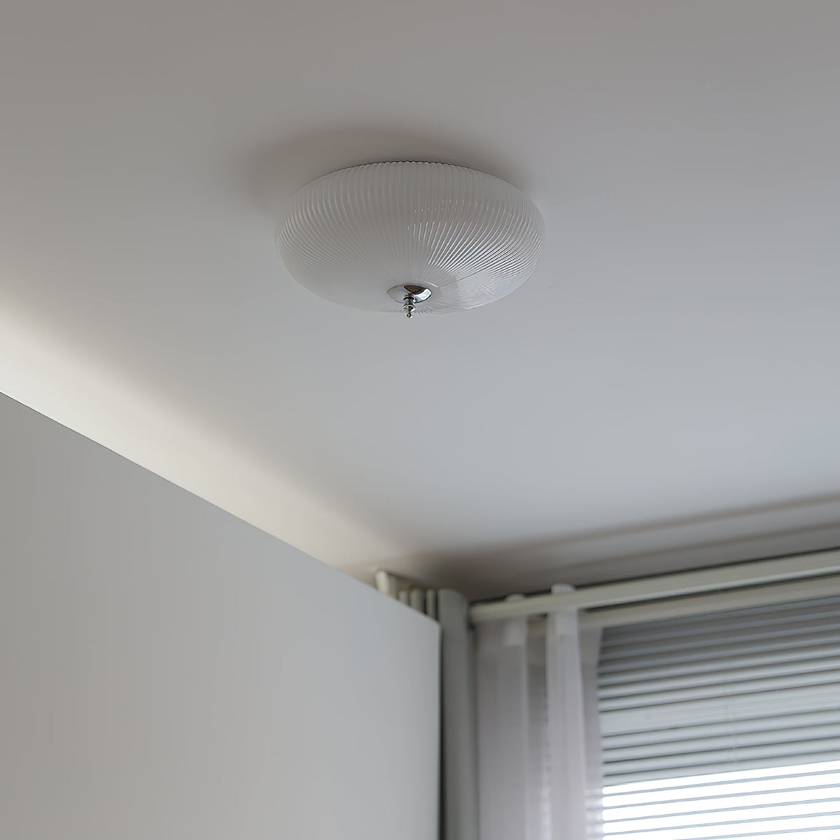 Ribbed Dome LED Flush Ceiling Light