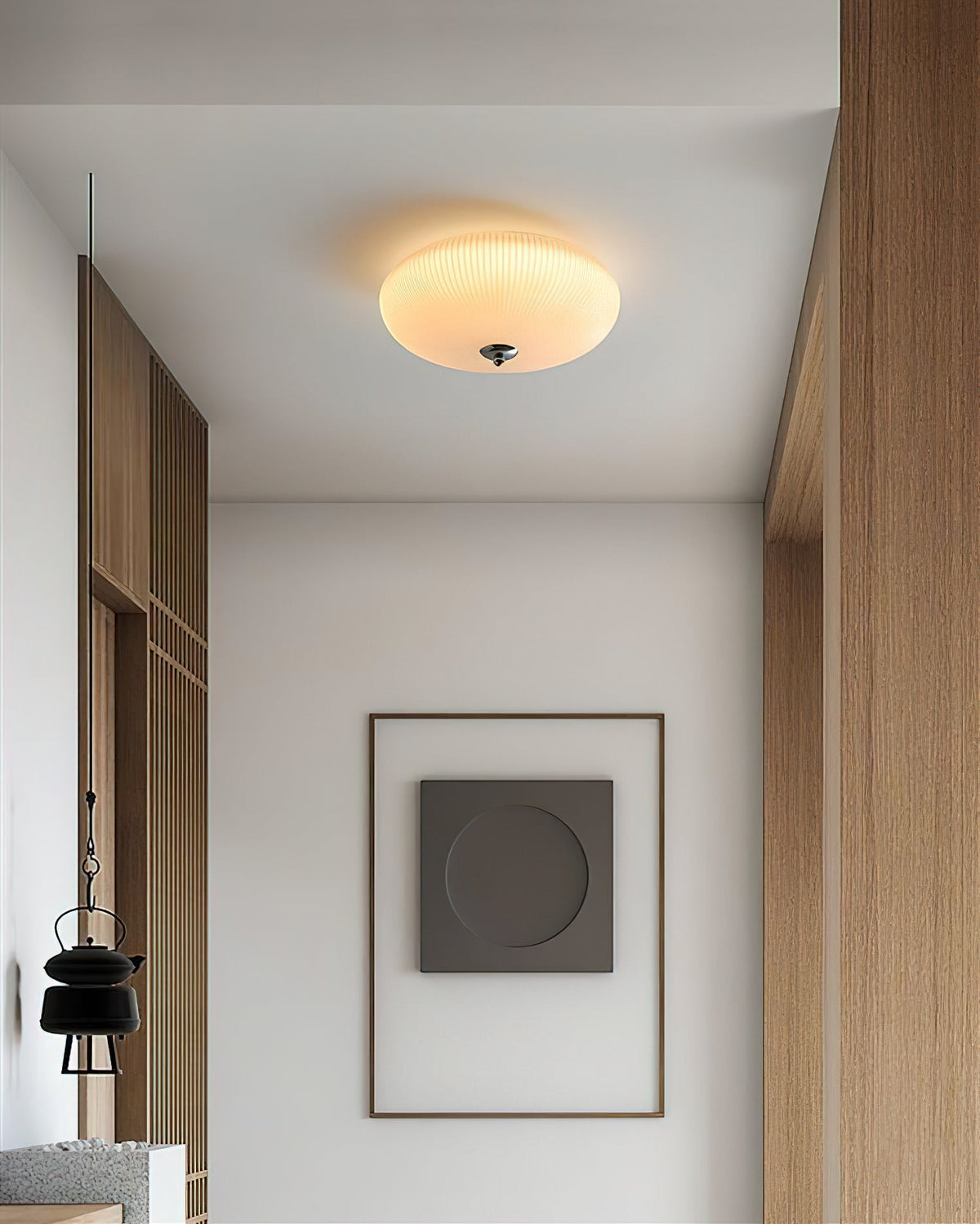 Ribbed Dome LED Flush Ceiling Light