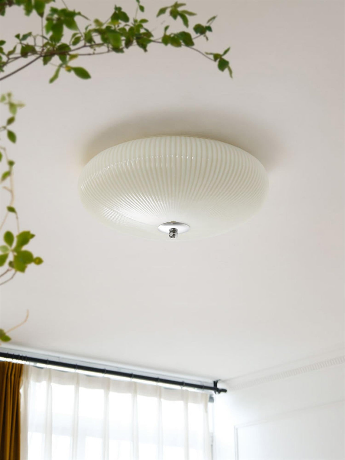 Ribbed Dome LED Flush Ceiling Light