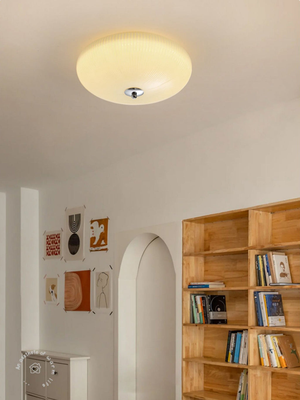 Ribbed Dome LED Flush Ceiling Light
