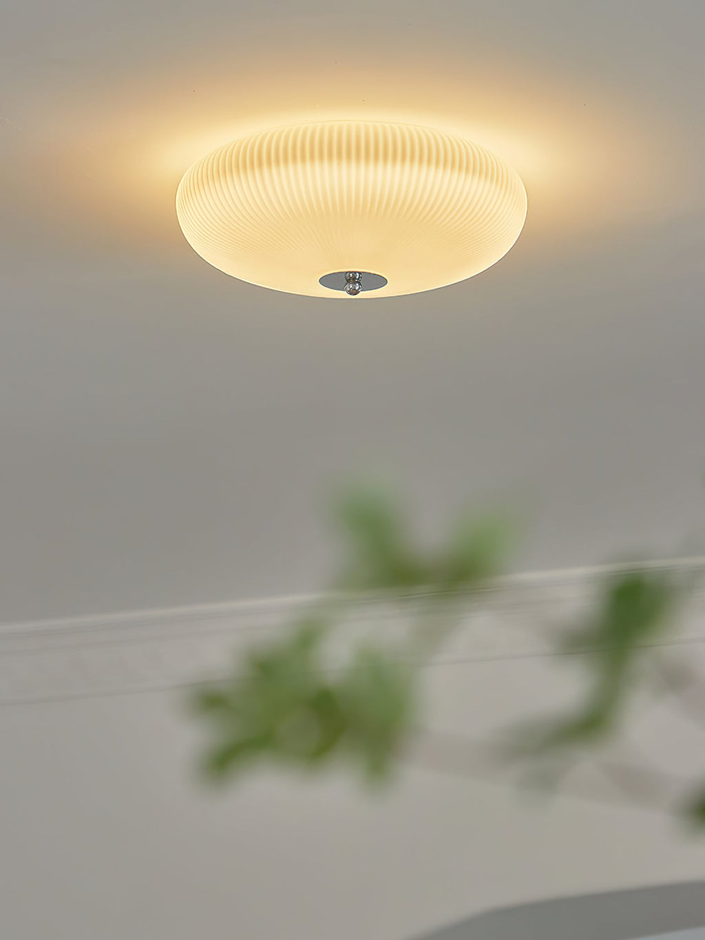 Ribbed Dome LED Flush Ceiling Light
