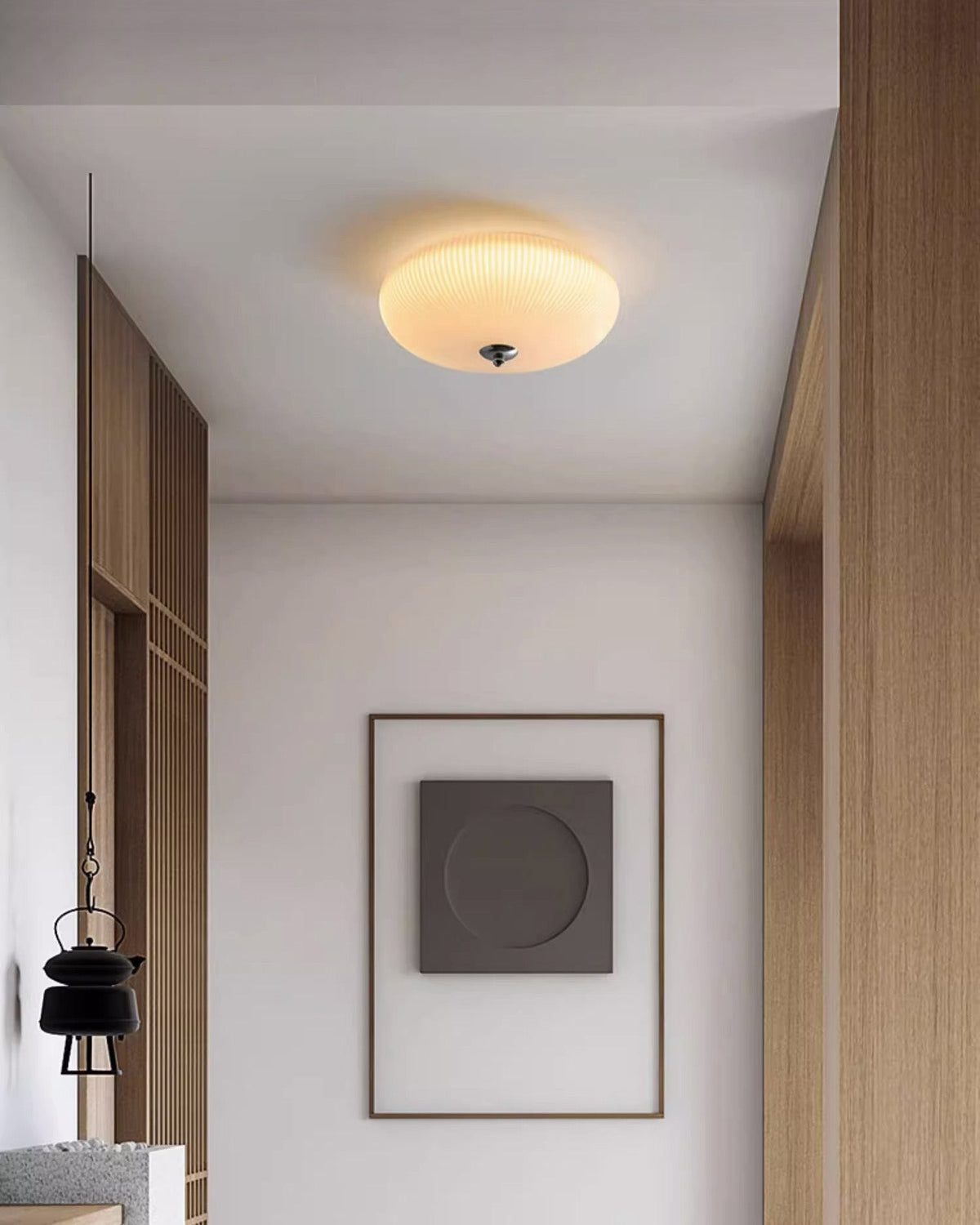 Ribbed Dome LED Flush Ceiling Light