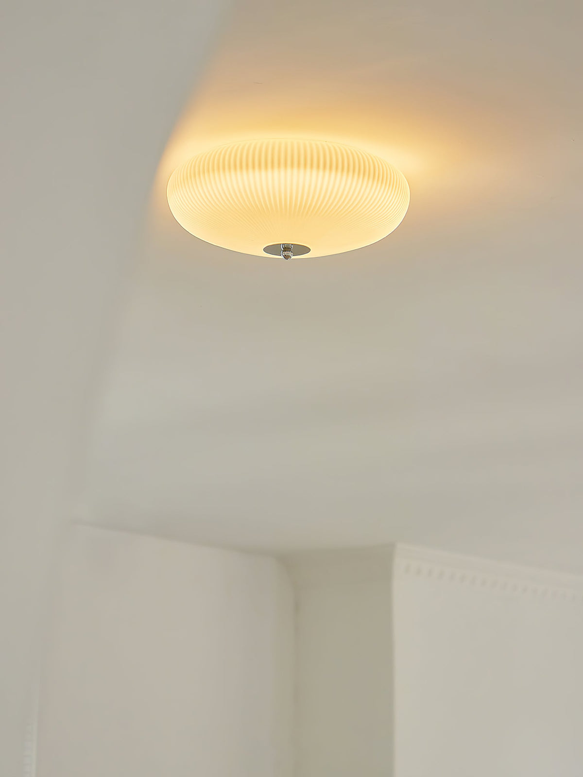 Ribbed Dome LED Flush Ceiling Light