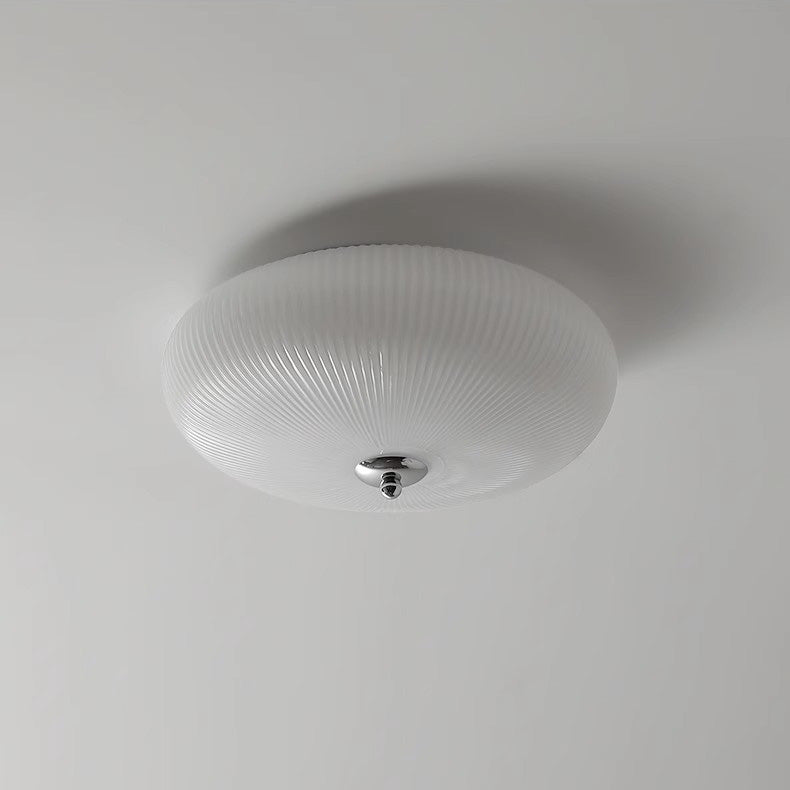 Ribbed Dome LED Flush Ceiling Light
